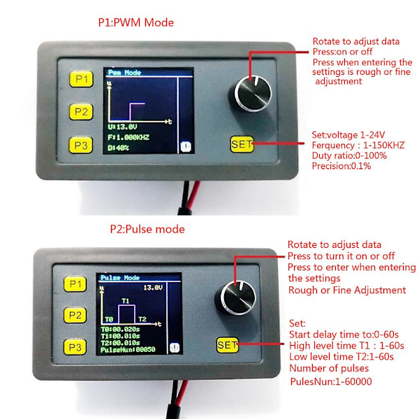 Signalgenerator Pwm Puls Justerbar Modul Sinus Bølge Genererende 1-1000hz 4-20ma 2-10v Lcd Display Flere Moduser