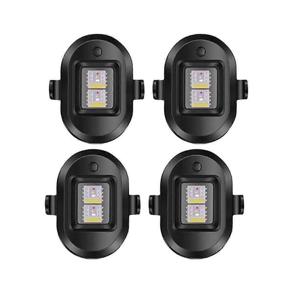 4 stk. Strobe Varsel USB Oppladbar S Dr Strobe Lampe