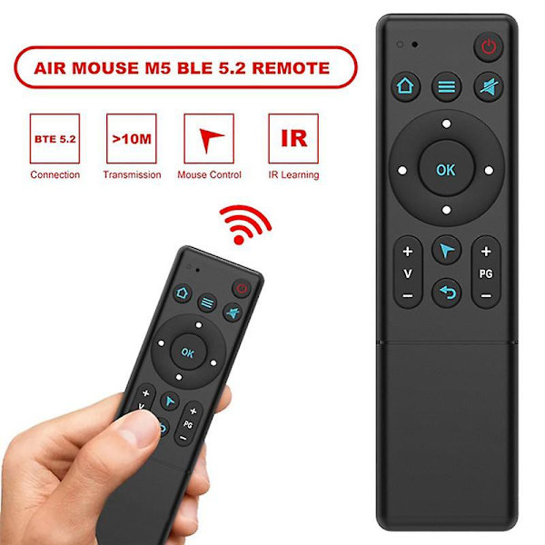 M5 Bluetooth 5.2 TV-fjernkontroll Air Infrarød Fjernkontroll for TV-boks Projektor og PC Smart Home