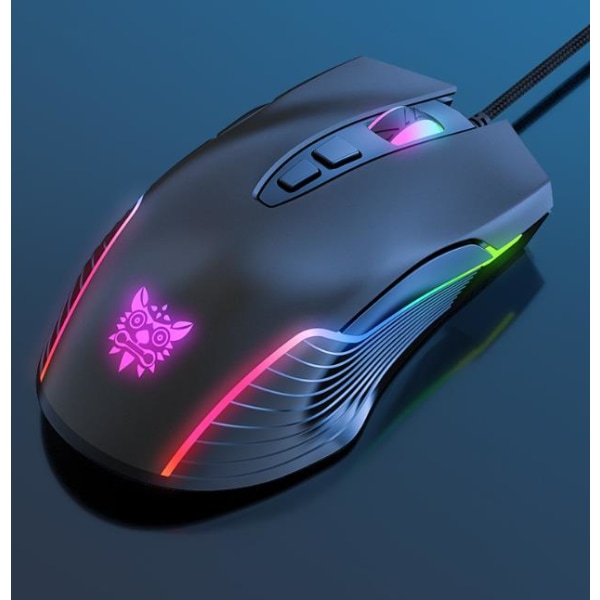 Gaming RGB-mus svart i ett stykke