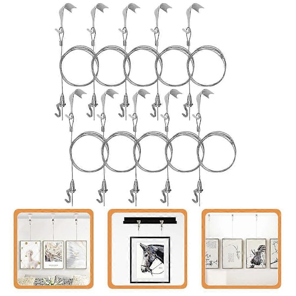 Justerbart Kraftigt Ramdisplay Kit Bildhängare Kit Bildram Tråd Bildskena Trådar Bildram Trådar