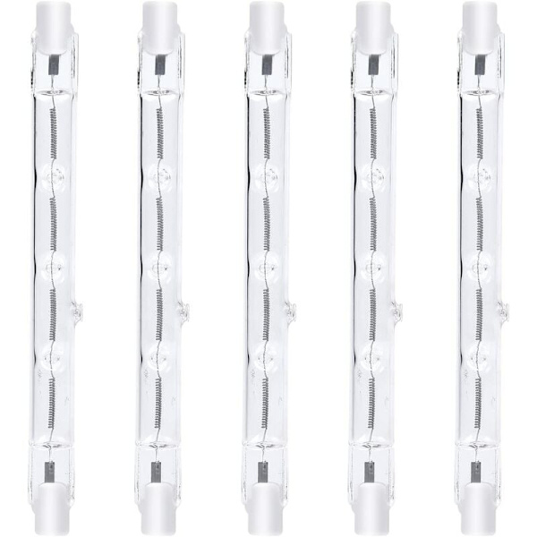 300W dæmpbar halogenpære varm hvid AC220-240V J118 lineær (5 stk.)