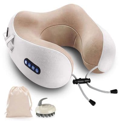 Harmaa niskahierontalaite – Shiatsu-hieronta – USB-lataus – 3 nopeutta