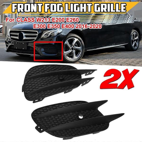 2X Frontlykter Grill Deksel for E CLASS W213 E200 E260 16-20 A2138856800 A2138856700