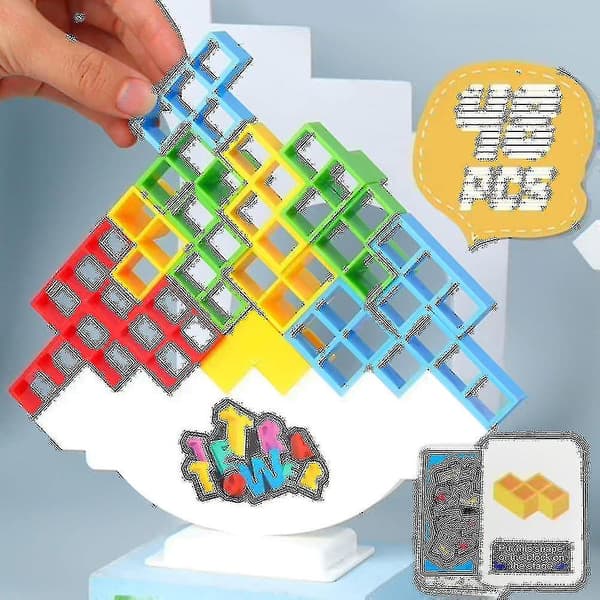 48 st Tetra Tower Balans Staplingsblock Spel, 100% Ny