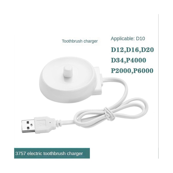 USB matkalaturitelakka 3757 sähköhammasharjan latausteline B:lle P2000p4000p6000p7000d10d12d1