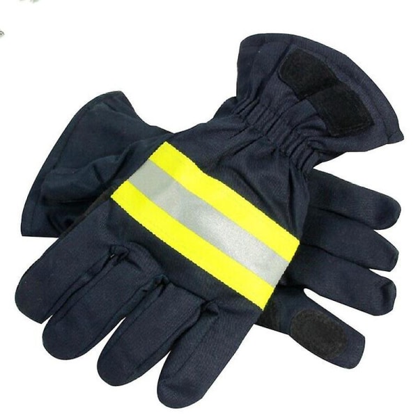 Firefighter hand protection gloves, flame retardant work, with reflective tape