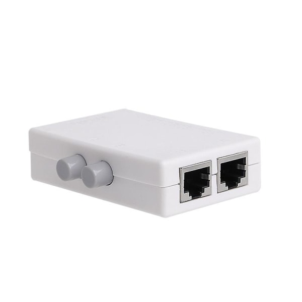 Mini 2 Port AB Manuel Netværksdeling Switch Box 2In1/1In2 RJ45 Netværk/Ethernet