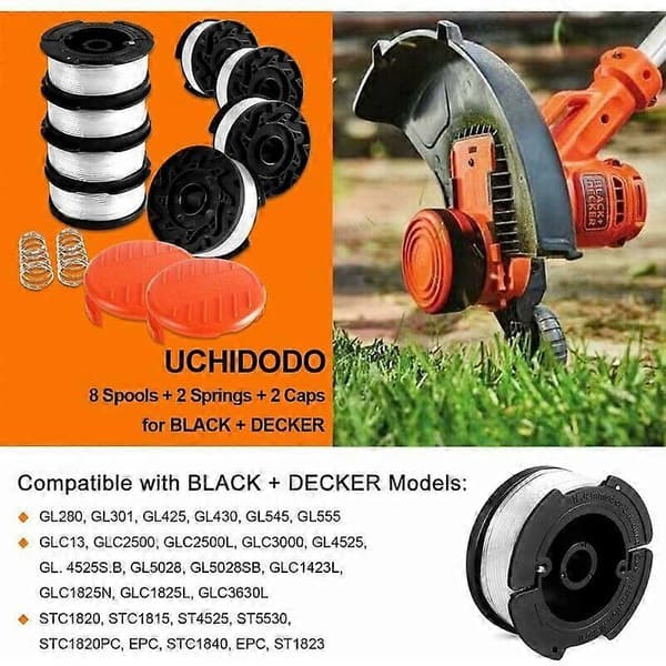 Black And Decker Trimmerspole-AF-100 Spole8+Kappe2+Fjær2