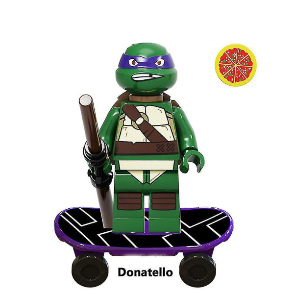 12 stk byggeklodslegetøj Teenage Mutant Ninja Turtles Series Karakter Raphael Leonardo Michaelangelo Donatello Minifigur Samlet Mini Building Bl