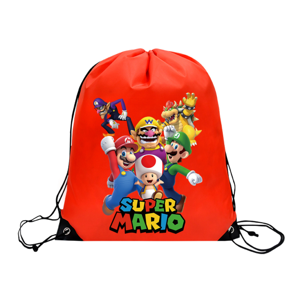 Super Mario Gym Bag Ryggsekk med Sko Julegave Skoleveske