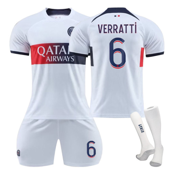 2324 Paris away training aikuisten puku jersey urheilupuku miesten ja naisten jalkapallopuku NO.6 S