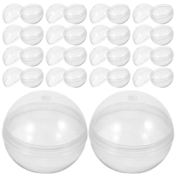 100 kpl muoviset läpinäkyvät pallot Monikäyttöiset kierretyt pyöreät pallot kirkkaat täytettävät tartuntapallot