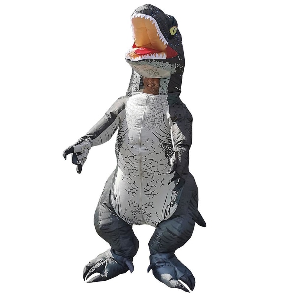 Dinosaurie, uppblåsbar kostym för vuxen, raptorformad semesterfest cosplay rollspelsdräkt 150-190 cm