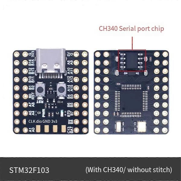 STM32F103C8T6 CH340 Utvecklingskort Original Chip Mikrokontroller Core Board ARM Arkitektur Mini
