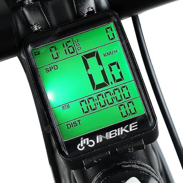 Sl Vandtæt Cykelcomputer Trådløs Cykel Kilometertæller Speedometer Med Led Digital Rate