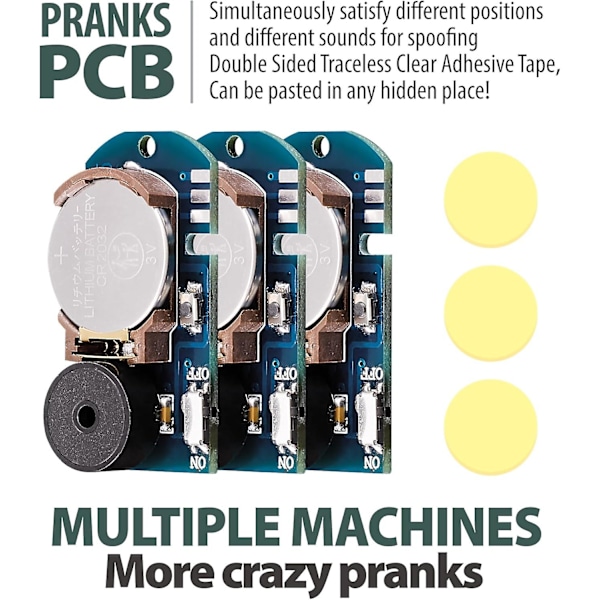 Chilpals Cricket Noise Maker Prank (3-pack), Prank Noise Maker, Prank Stuff för vuxna, Pipande Prank Lrritating Noise Maker, Liten storlek och långt batteri