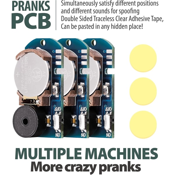 Chilpals Cricket Noise Maker Prank (3-pakning), Prank Noise Maker, Prank Stuff for Adults, Beeping Prank Lrritating Noise Maker, Liten størrelse og lang batterilevetid
