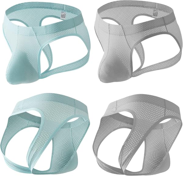 2025 Senaste Modell Herr 5-Pack Jockstrap Sömlösa Underkläder Stringkalsonger Mesh Jock Strap Atletisk Support 5-pack Large