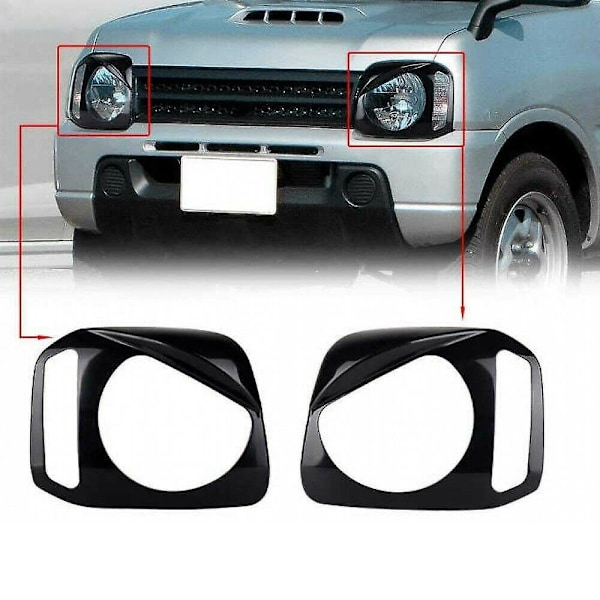 Lampe Hætter Stickers Bil Forlygte Lys Lampe Dæksel Pynt Til Jimny Jb23 Jb33 Jb43 1998-2017 Sort