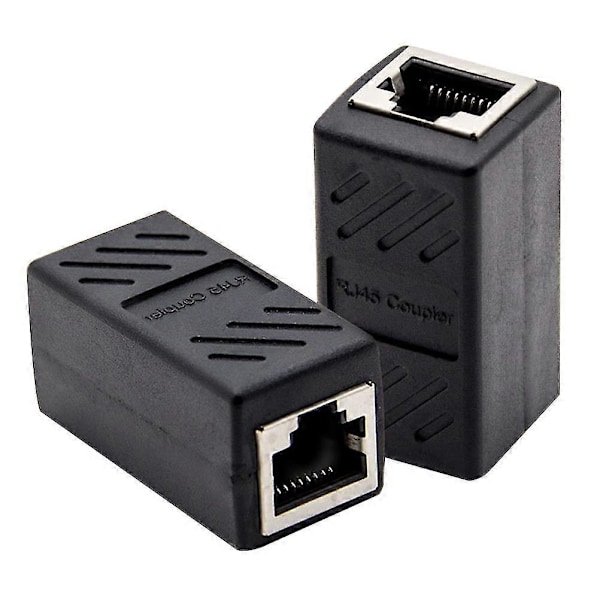 2 stk. Kabel Ethernet Hun Hun Kobling Kabel Rj45 Splitter Ethernet Adapter Forlænger Rj45 Forlænger
