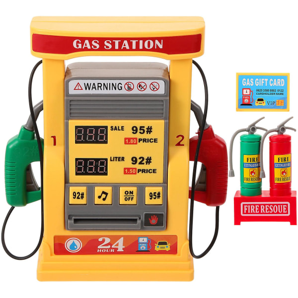 1 sæt tankstationssimuleringsmodel Multifunktionel tankstationsmodelsæt Pædagogisk legetøj