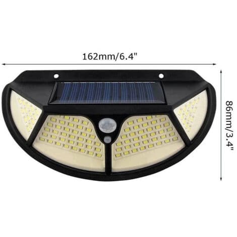 4-pack utomhus solcellsdriven strålkastare med rörelsesensor 102 LED SMD Ta005