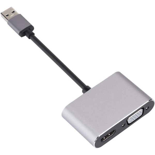 USB till HDMI VGA Adapter, USB 3.0 till 1080P HD HDMI VGA Converter, Dator HDMI Adapter för Windows 7/8/8.1/10