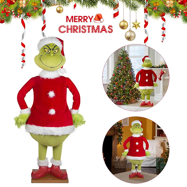 Joulu Grinch -pehmolelu Pehmoeläin Täytetty Lapselle Joululahjaksi Koti Sisustus