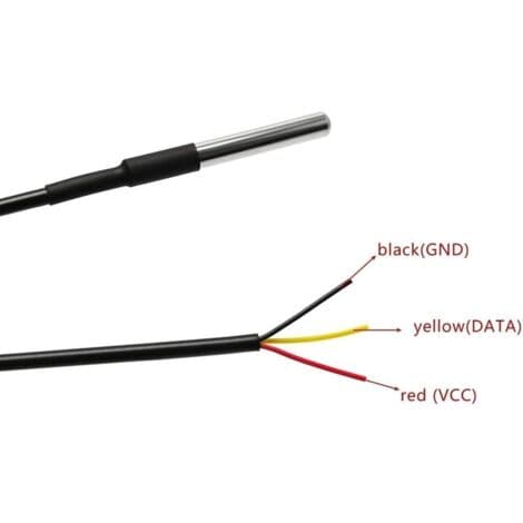 PCS 18B20 Vanntett Temperatursensor Termoelement Termometer 1M med Kabel Termisk Motstand