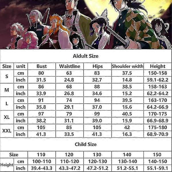 Tokitou Muichirou Cosplay-asu, Anime Demon Slayer Cosplay Kimetsu No Yaiba Kisatsutai Uniformi Peruukki Halloween-juhlat  Vaatteet E