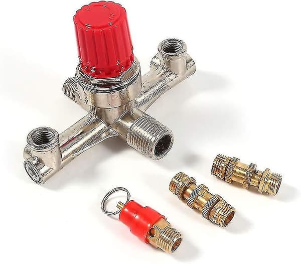 Kompressor - Samfox Manifold til kompressor Luftkompressor Udløbsrør Regulator Fitting