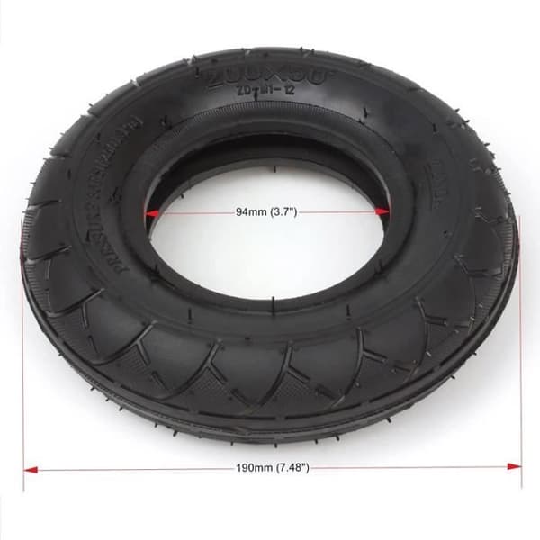 Dekk- og slangesett for sparkesykkel 200 x 50 (8\"x2\") Erstatning for Razor e100 e150 e200