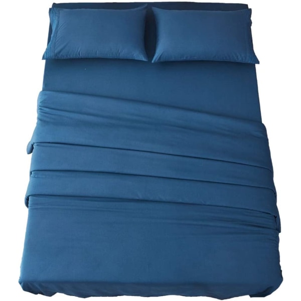 Lagensæt Superblødt mikrofiber 1800 trådantal Luksus egyptisk sengetøj Dyb lomme 4-delt sæt, FULD størrelse
