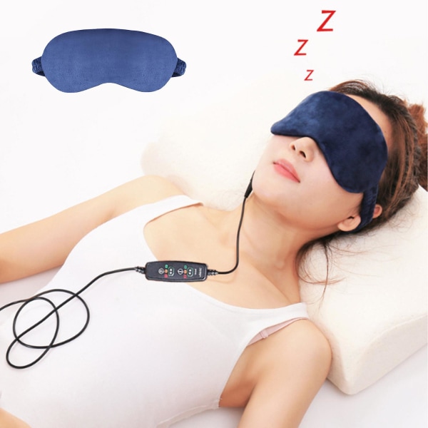 USB-opvarmet øjenmaske, hot Compress-øjenmaske til mænd og kvinder med timer, lindrer tørre øjne, øjentræthed, mørke rande