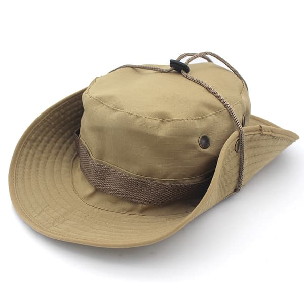 Klassisk junglehat, solhat, spandhat, spandhat i army-kampstil, spandhat