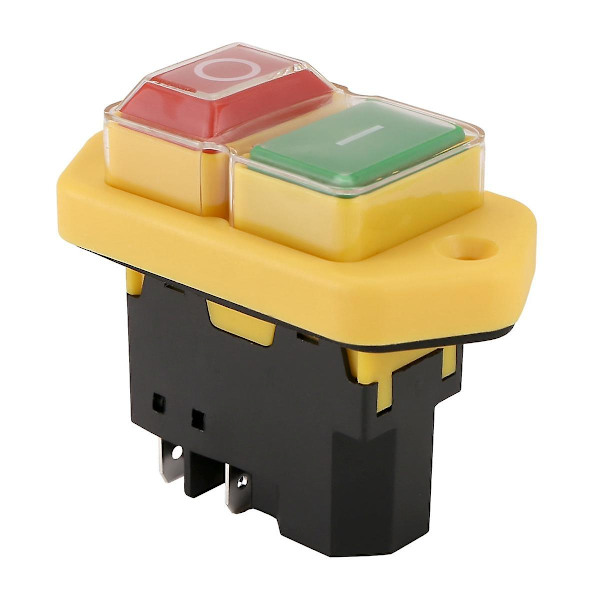 YH02-A Elektromagnetisk bryter 220V 15A 5PIN Start trykknapp for maskinverktøyutstyr Vanntett panel