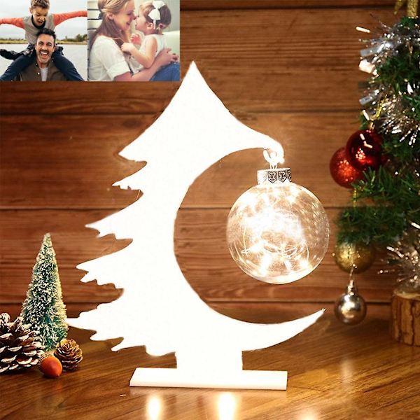 Julefotos Natlys Sengelampe DIY Natlampe Soveværelse Dekorative Lys Juledekoration Lys