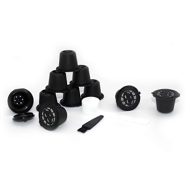 10 stk. for Nespresso Påfyllbar Gjenbrukbar Kaffekapsel Kaffefilter Kopp Maskinkapsel Plastfilter, C