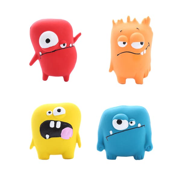 Sød Monster Hundelegetøj - Gul