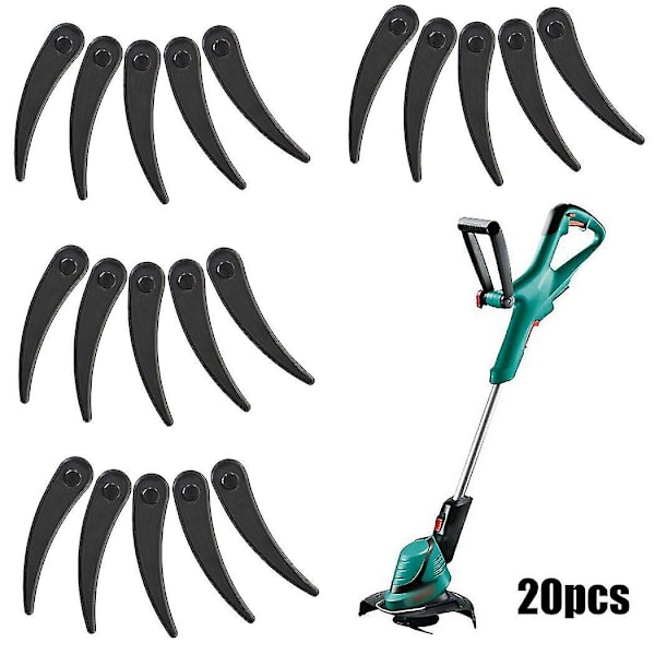 Til Bosch Udskiftning 20stk 84mm Forstærkede Durablade Plastblade Til Bosch Art 26-18 Li Græstrimmer