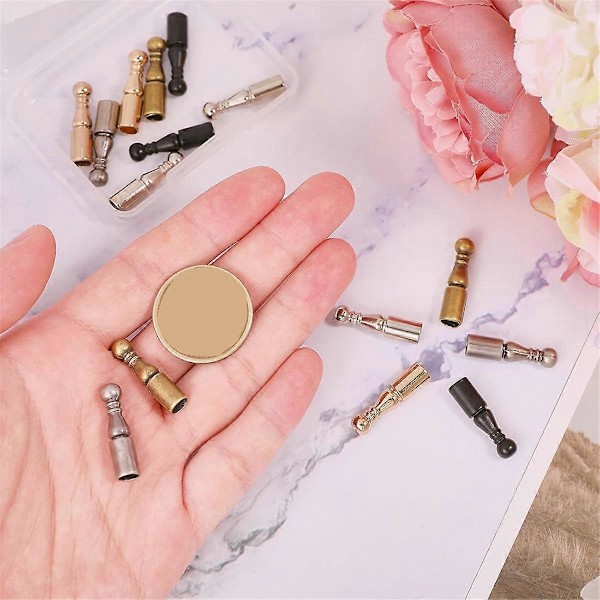 15 stk. 5 farger Bolo Tie Endestykker Legering Tråd Endetilbehør Erstatning Klesdekorasjon DIY Laging