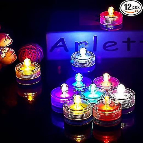 12 stk. Vanntette LED-lys, Teelys, Lys, Dekorasjoner, Jul