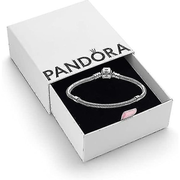 Pandora Moments Dame Sterling Sølv Ikonisk Slangekæde Armbånd Til Charms