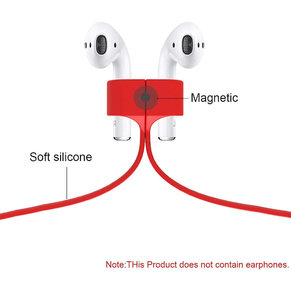 Anti-tabt Straps til Airpods, farverige bløde silikone sportsbånd, halsreb