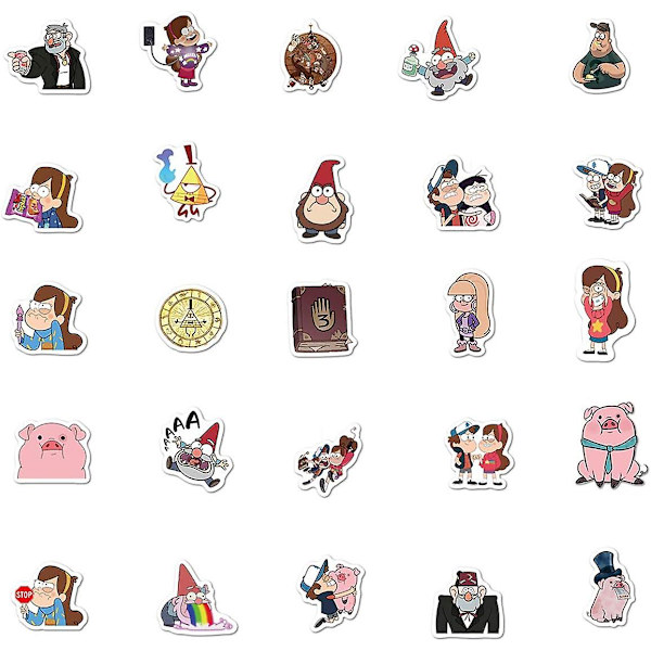 Gravity Falls -tarrat 50 kpl sarjakuva anime vinyyli tarrat lapsille aikuisille koristeeksi kannettavaan tietokoneeseen moottoripyörään rullalautaan autoon huoneeseen. Gravity Falls