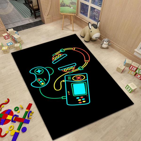 1kpl Pelikonsoli Olohuoneen Makuuhuoneen Matto Peli Videopeli Kahva sängyn mattoalueen matto (Y5 40*60CM)