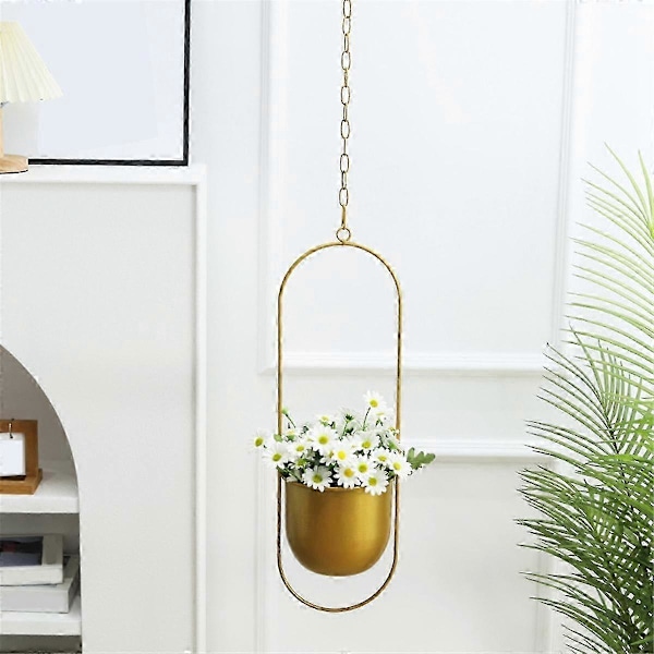 Hängande Planteringskrukor Minimalistiska Växtkrukor Behållare Metall Hängande Blomkrukor för Inomhus Utomhus
