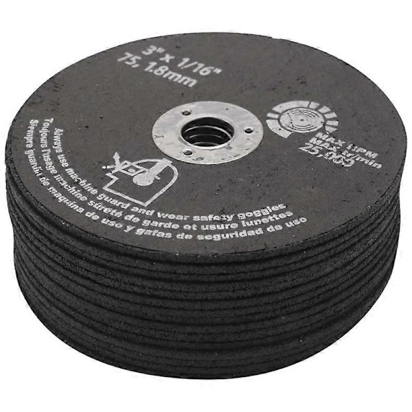 15 stk 3-tommers 75 mm kappskive harpiks skjæreskive fiber sirkelsag for metallskjæring 75X1.6