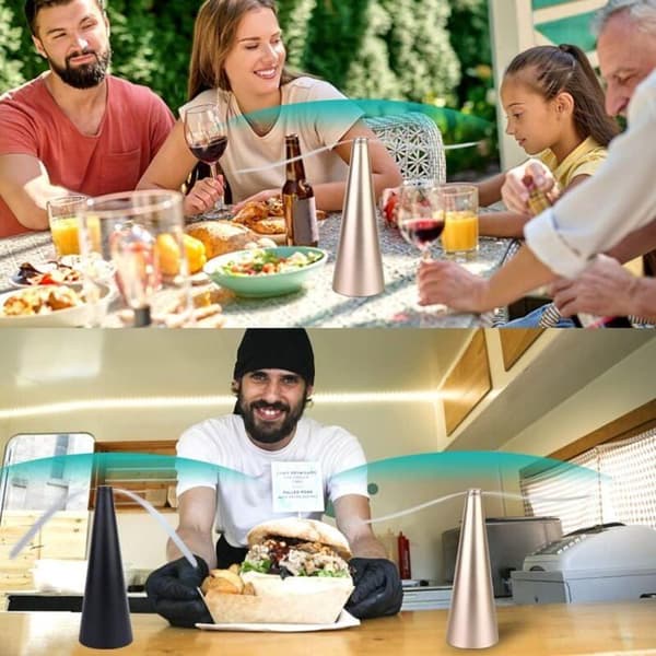 Bordsfläkt 3-pack - Bärbar - Blandade färger - Drivs med AA-batterier